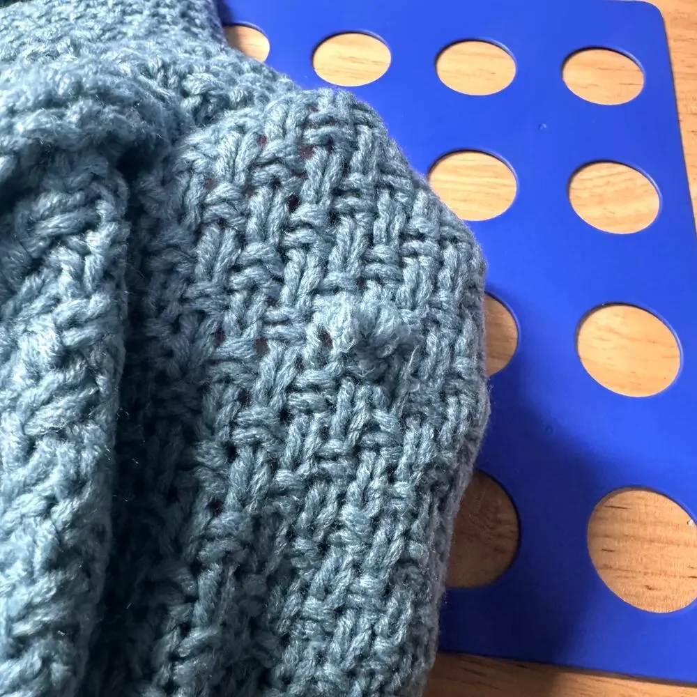 NWT Davi & Dani Dolman Sleeve Knit Pattern Cardigan Blue Casual Boho Size 3XL - Picture 8 of 14